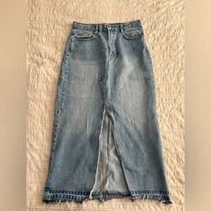 Zara Blue Denim/Jean Maxi Skirt